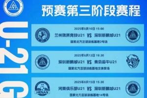 青少年精英联赛(U21组) 深圳新鹏城对阵兰州陇原竞技