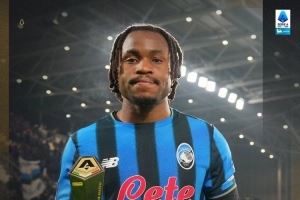 小角度爆射破门!卢克曼当选亚特兰大vs米兰全场最佳球员