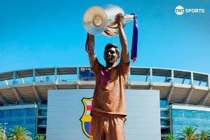  会是什么样？拉波尔塔称讨论立梅西雕像，TNT体育晒图畅想